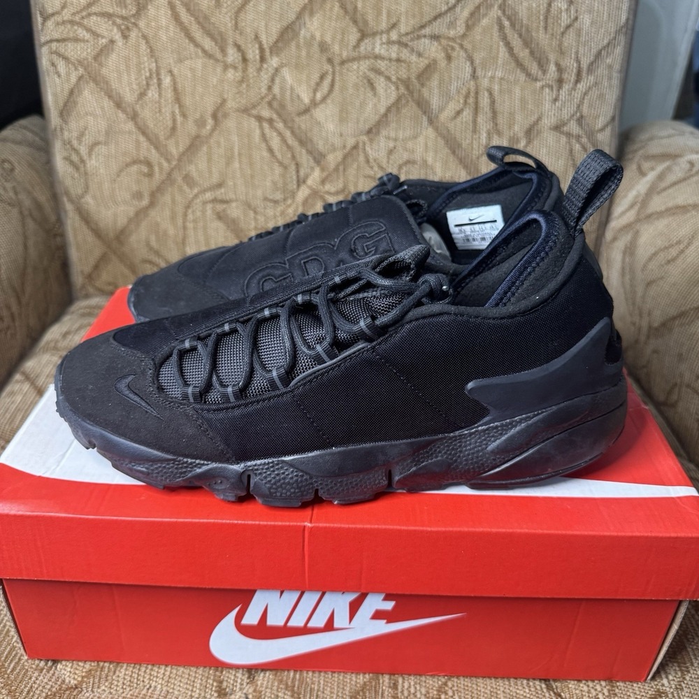 Nike Air Footscape NM CDG Commes Des Garcons Black Mens Size 10.5 BV0075-001